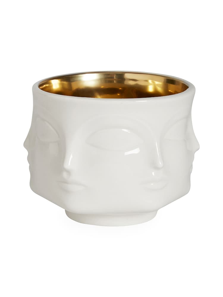 Jonathan Adler White/Gold Dora Maar Condiment Bowl - Image 3 of 3