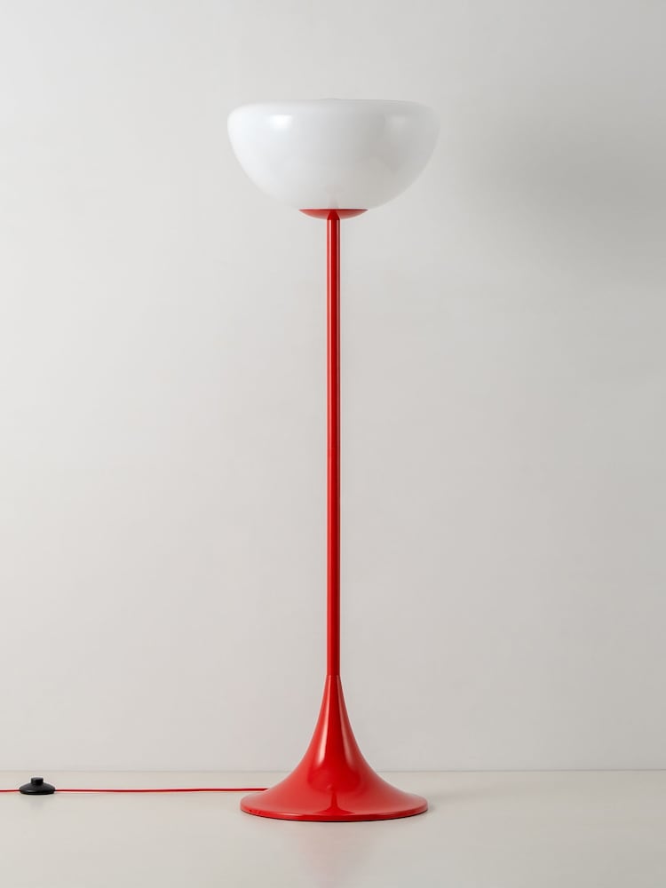 Houseof. Jam Red Glass Bowl Floor Lamp - Image 2 of 5