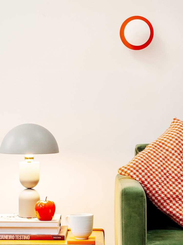 Houseof. Peel Orange Opal Disk Wall Bathroom Light - Image 1 of 6