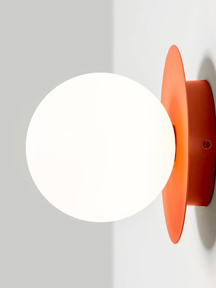 Houseof. Peel Orange Opal Disk Wall Bathroom Light - Image 6 of 6