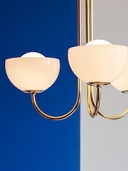 Houseof. Brass Glass Bowl Light - Image 2 of 6