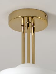 Houseof. Brass Glass Bowl Light - Image 6 of 6