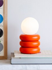 Houseof. Peel Orange Tube Rechargeable Table Lamp - Image 1 of 6