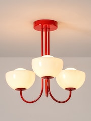 Houseof. Jam Red Glass Bowl Light - Image 2 of 6