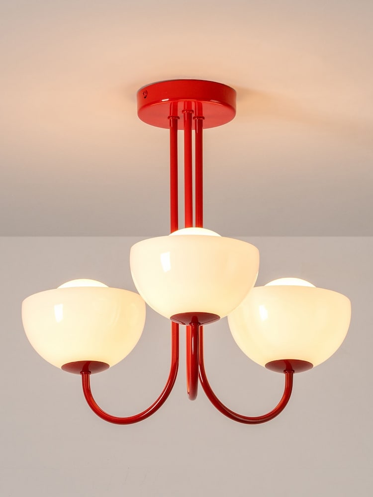 Houseof. Jam Red Glass Bowl Light - Image 2 of 6