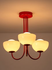 Houseof. Jam Red Glass Bowl Light - Image 4 of 6