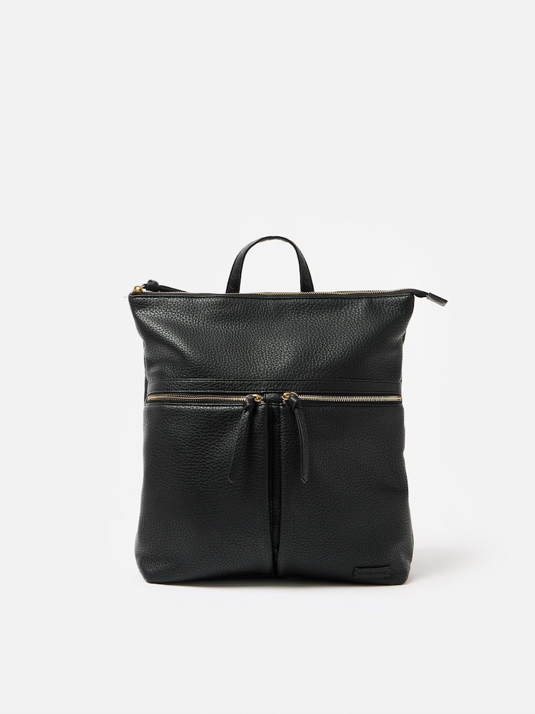 Oliver Bonas Black Large Anie Multi Pocket Backpack - Image 1 of 7