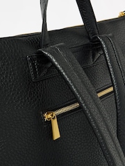 Oliver Bonas Black Large Anie Multi Pocket Backpack - Image 4 of 7