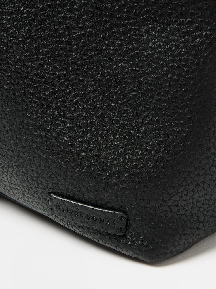 Oliver Bonas Black Large Anie Multi Pocket Backpack - Image 5 of 7