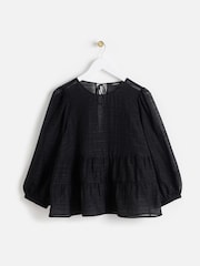 Oliver Bonas Textured Sheer Blouse - Изображение 1 из 6