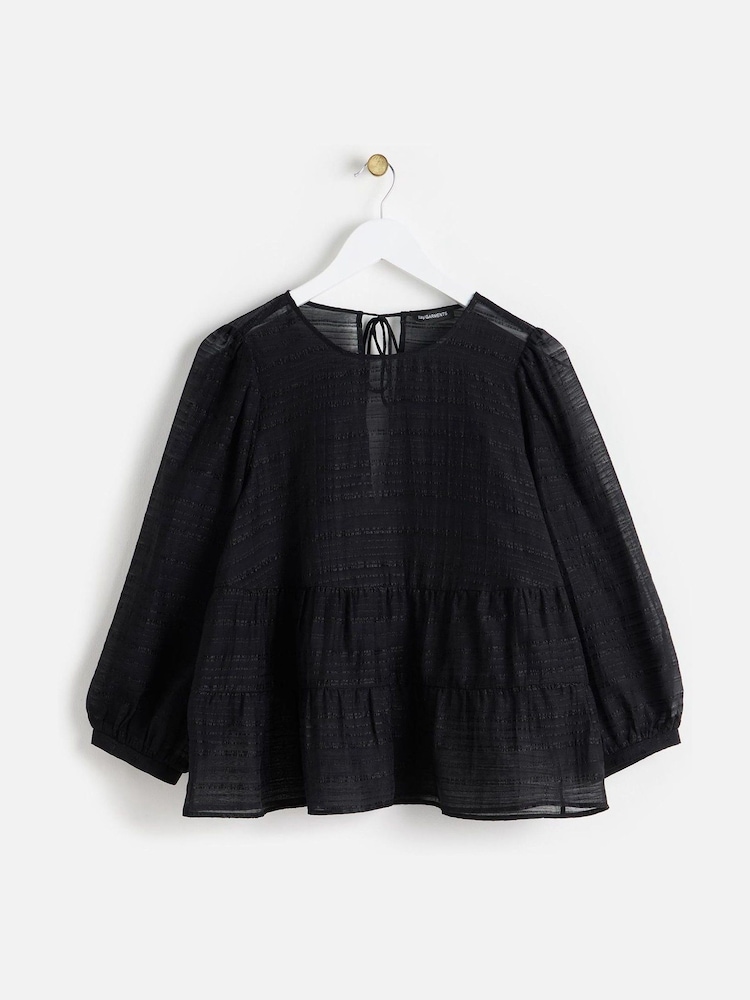 Oliver Bonas Textured Sheer Blouse - Изображение 1 из 6
