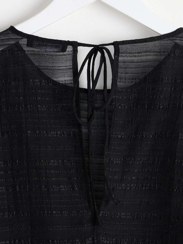 Oliver Bonas Textured Sheer Blouse - Изображение 6 из 6