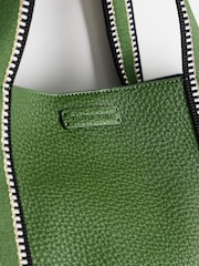 Oliver Bonas Green Emma Stripe Tote Bag - Image 5 of 7
