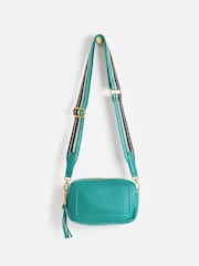 Oliver Bonas Green Large Simen Cross-Body Bag - Image 1 of 6