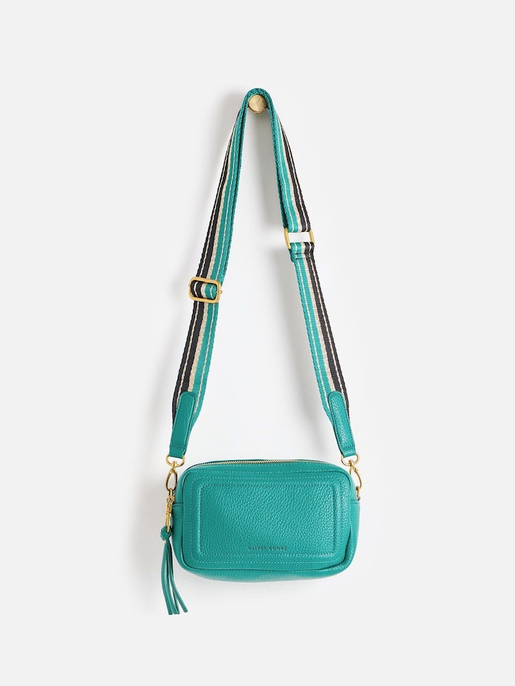 Oliver Bonas Green Large Simen Cross-Body Bag - Image 1 of 6