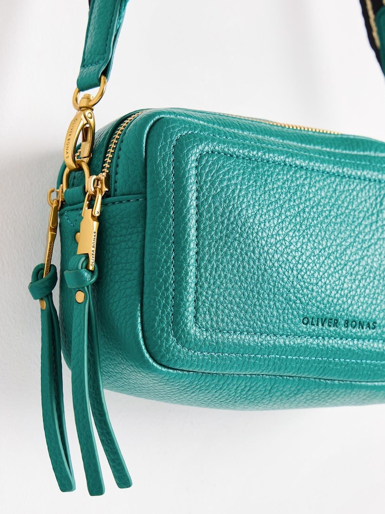Oliver Bonas Green Large Simen Cross-Body Bag - Image 4 of 6