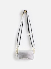 Oliver Bonas Silver Naha Cross-Body Bag - Image 1 of 8