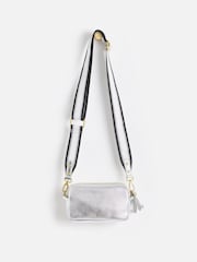 Oliver Bonas Silver Naha Cross-Body Bag - Image 2 of 8