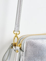 Oliver Bonas Silver Naha Cross-Body Bag - Image 7 of 8