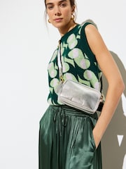 Oliver Bonas Silver Naha Cross-Body Bag - Image 8 of 8