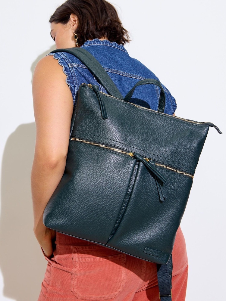 Oliver Bonas Green Anie Large Multi Pocket Backpack - Image 7 of 7