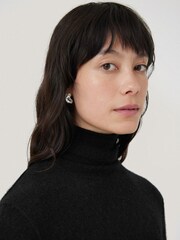 Jigsaw Black Cloud Cashmere Polo Jumper - Image 2 of 7