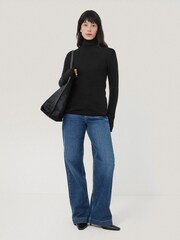 Jigsaw Black Cloud Cashmere Polo Jumper - Image 3 of 7