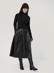 Jigsaw Black Cloud Cashmere Polo Jumper - Image 6 of 7