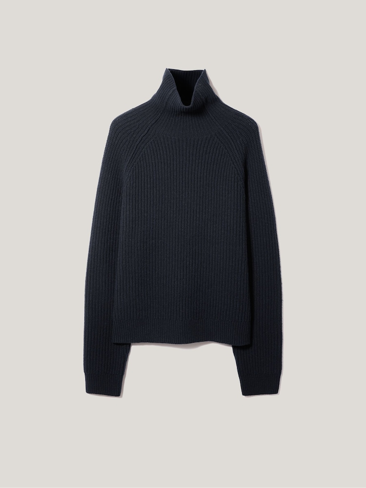 Jigsaw Blue merino fisherman junmper - Image 7 of 7
