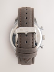 Brown Smoke Face Watch with Textured Strap - Image 3 of 6