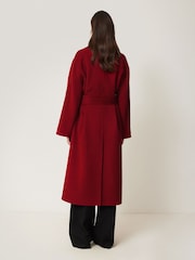 Jigsaw Red Double Faced Cocoon Wrap Coat - Image 1 of 7