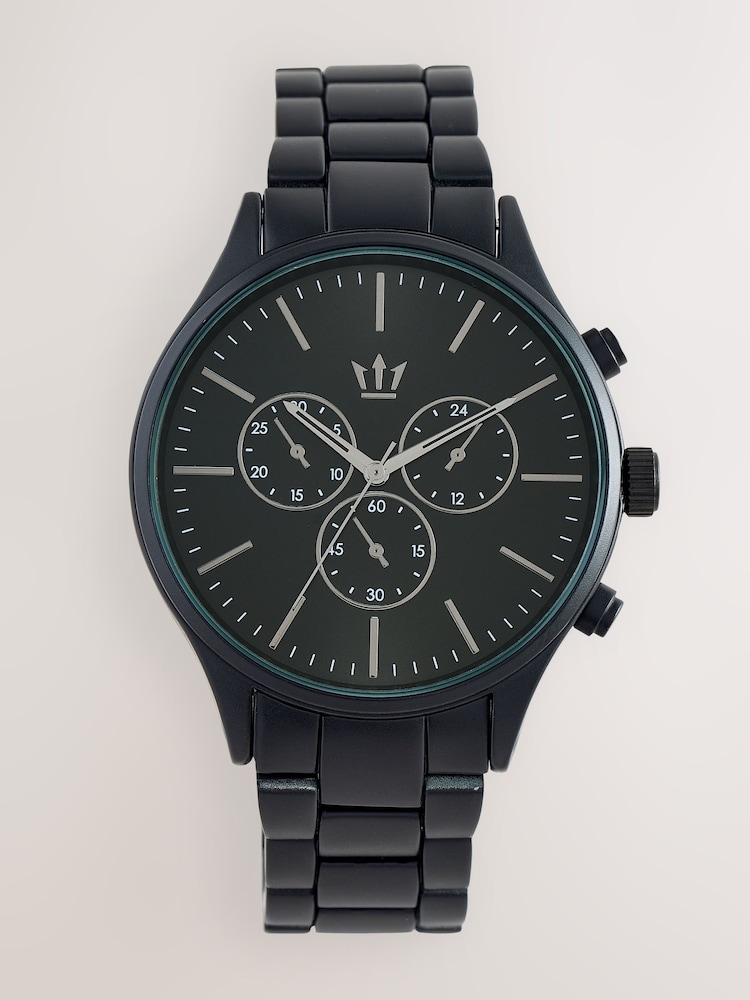 Black Tone Pattern Bracelet Watch - Image 1 of 5