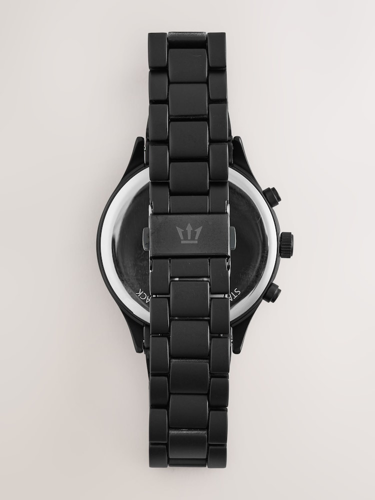 Black Tone Pattern Bracelet Watch - Image 2 of 5