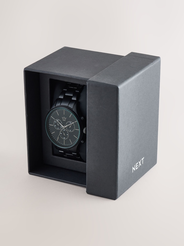 Black Tone Pattern Bracelet Watch - Image 5 of 5