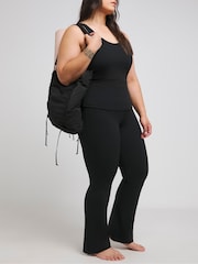 Simply Be Black Magisculpt 360 Control Full Flared Yoga Pants - Image 1 of 4