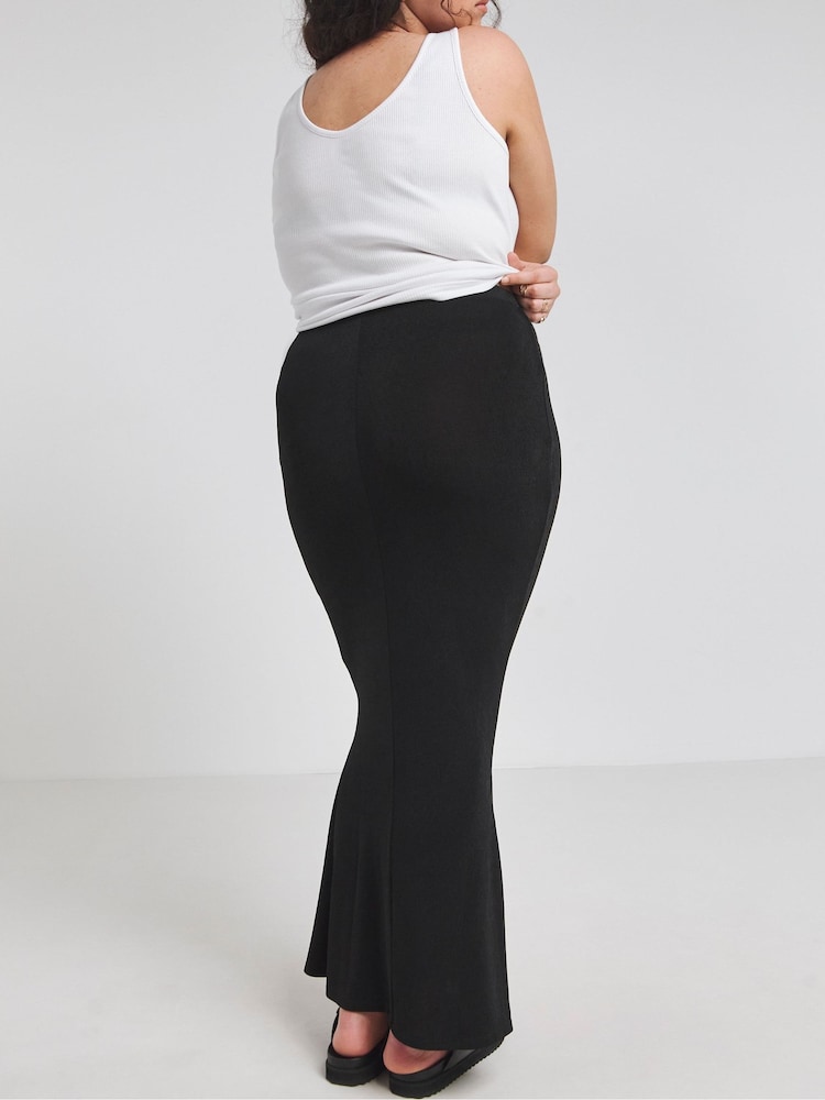 Simply Be Black Slinky Maxi Skirt - Image 2 of 4