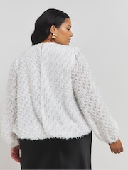 Simply Be Textured Fluffy Blouse - Imagen 2 de 4