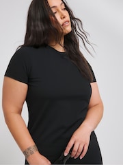 Simply Be Black Magisculpt 360 Control Short Sleeve T-Shirt - Image 1 of 4
