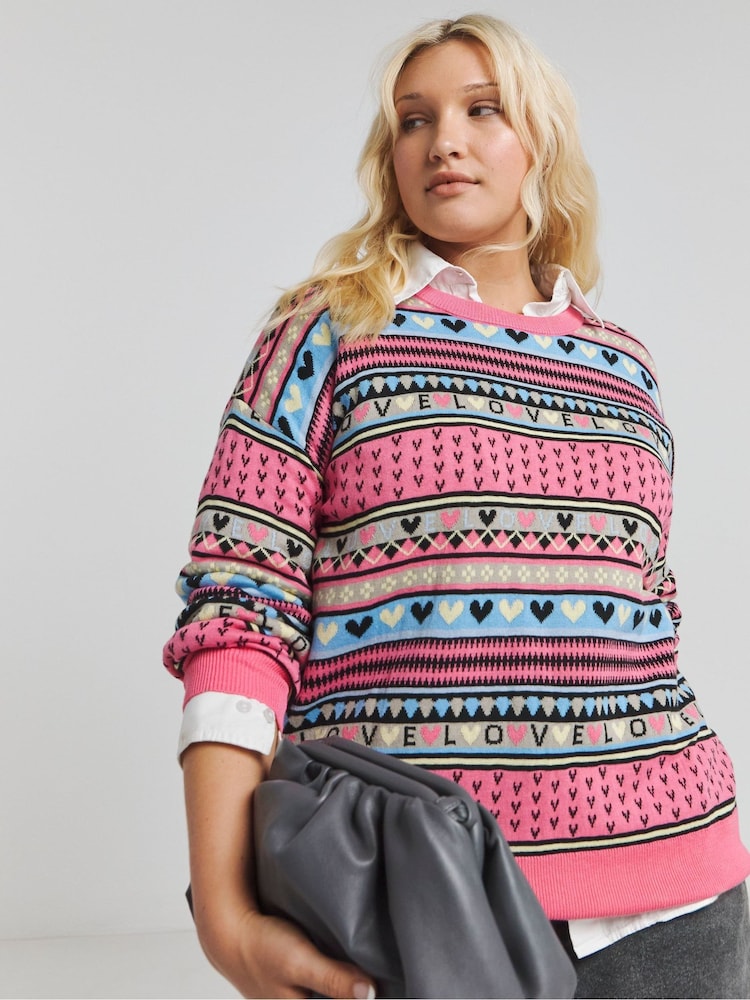 Simply Be Pink Jumper - Image 1 of 4