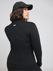 Simply Be Black Magisculpt Seam Detail Sculpting Zip Up Jacket - Image 2 of 4