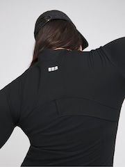 Simply Be Black Magisculpt Seam Detail Sculpting Zip Up Jacket - Image 4 of 4