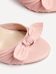 Linzi Pink Darling Heeled Sandals With Bow - Image 5 of 5