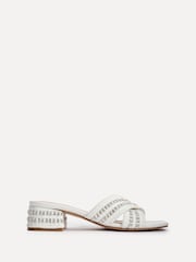 Linzi White Zadie Embellished Mules - Image 2 of 5