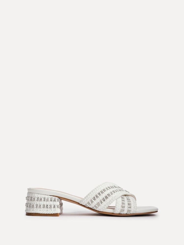 Linzi White Zadie Embellished Mules - Image 2 of 5