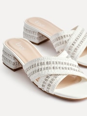 Linzi White Zadie Embellished Mules - Image 4 of 5