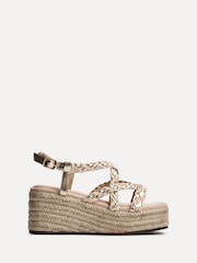 Linzi Nude Mimosa Strappy Flatform Sandals - Image 2 of 5