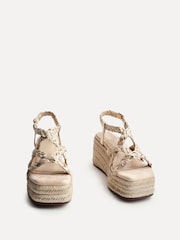 Linzi Nude Mimosa Strappy Flatform Sandals - Image 3 of 5