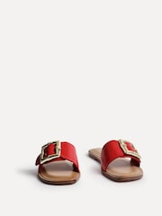 Linzi Red Tyla Flat Sandals With Buckle - Image 3 of 5