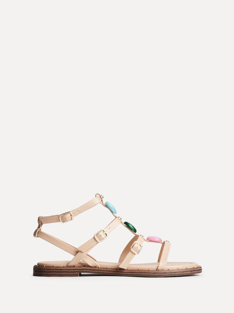 Linzi Nude Mimi Embellished Strappy Sandals - Image 2 of 5