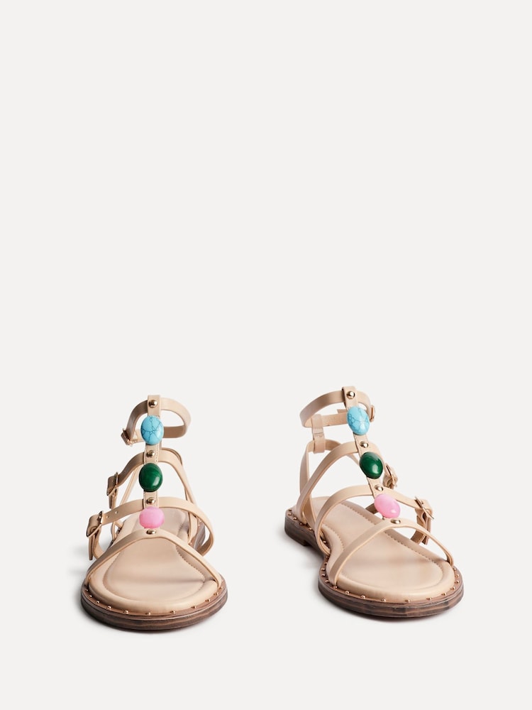 Linzi Nude Mimi Embellished Strappy Sandals - Image 6 of 6